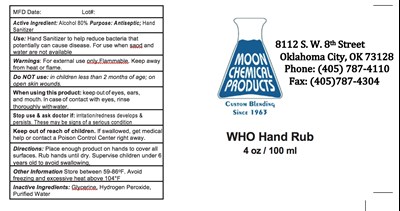 100 mL Label (4 Oz Label   Moon Chemical)